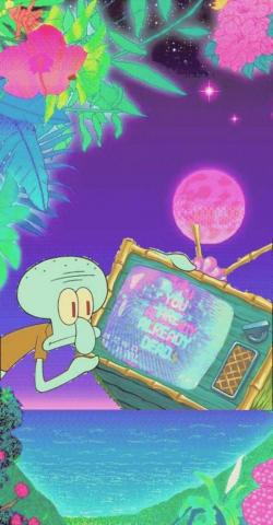 Spongebob Aesthetic Phone Wallpaper Trippy iPhone
