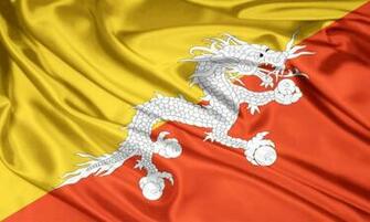 Bhutan Countries Flag Wallpaper Bronze