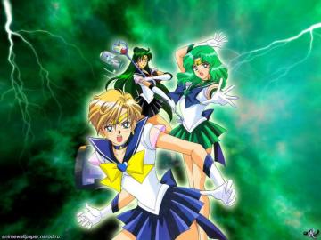 Sailor Uranus Neptune And Pluto Wallpaper The Outer Senshi