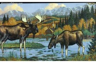 Black Moose Wallpaper Border