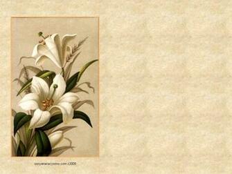 Christian Easter Background Powerpoint Lilies