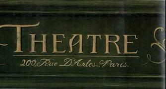 Theatre Gallerie Cinema Opera Signs Wallpaper Border