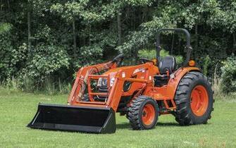 Photo Front Loader Kioti Dk5510 Orange Grass