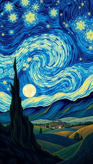 Starry Night Phone Wallpaper
