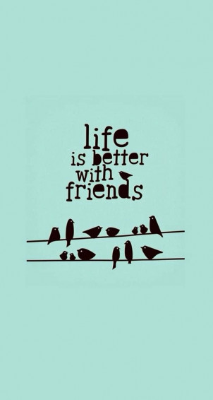 Best Friends Forever iPhone Light Blue Wallpaper