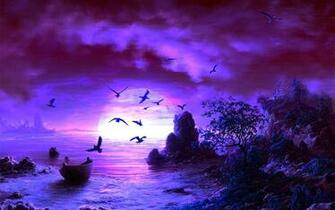 Trees Night Moon Wallpaper And Image