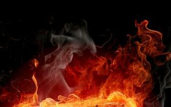 3d Red Fire Wide Desktop Wallpaper HD