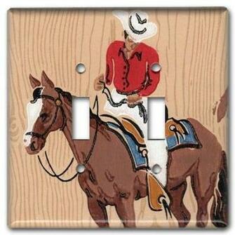 Western Cowboy S Vintage Wallpaper Double Switch By Fondue