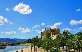 Wallpaper The City Building Cathedral Fortress Palma De