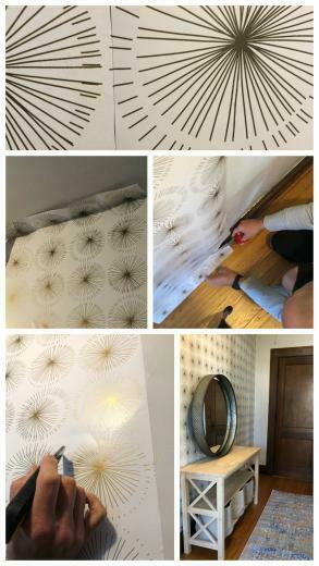 Entry Makeover With Removable Wallpaper And No Closet Nesting