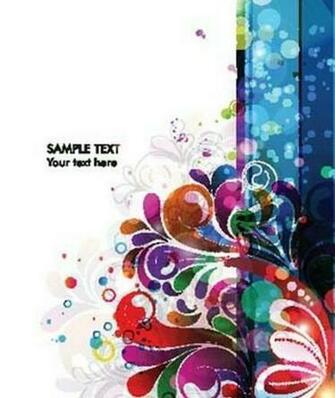 Beautiful Fullcolor Abstract Floral Vector Background Design
