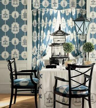 Chinoiserie Chic Thibaut Pagoda Wallpaper And Fabric