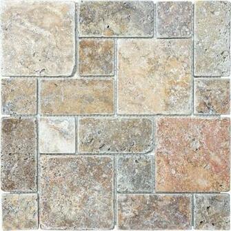 Tile Scabos Natural Stone Mosaic Wall Common In X