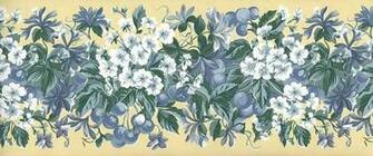 Wallpaper Border Blue And Yellow Flowers