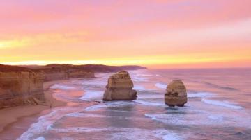 Desktop Wallpaper The Twelve Apostles Cliff Coast Unset