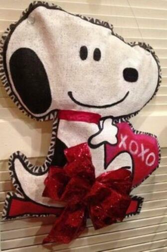 snoopy valentine's day plush