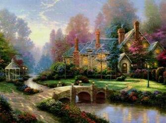 Blinds Wallpaper Screensavers Thomas Kinkade Computer With