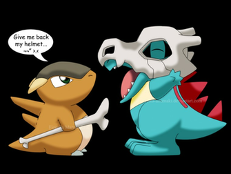 Cubone Totodile By Yoko Uzumaki