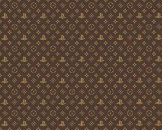 Louis Vuitton Logo On Pattern Computer Wallpaper With Car