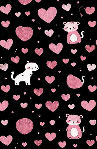 Cute Black And Pink Wallpaper