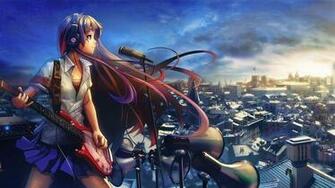 Anime Dj Headphones Wallpaper HD Desktop Jpg