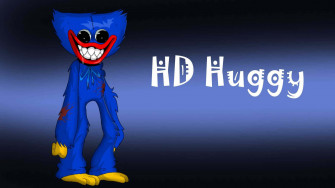 A Blue Character With The Words HD Huggy Wallpaper