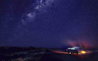 Camp And Starry Sky Desktop Pc Mac Wallpaper