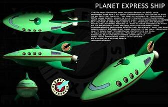 Wallpaper Planet Express Ship Futurama Space