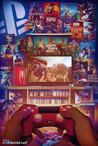 Artstation Playstation Spider Man Rachid Lotf Retro Games