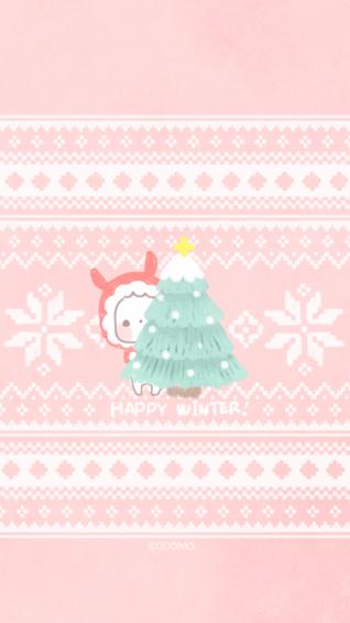 Kawaii Winter iPhone Wallpaper Top