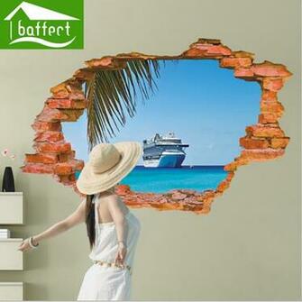 Creative Arts Ocean Sea Ship Stylish Personality And 3d