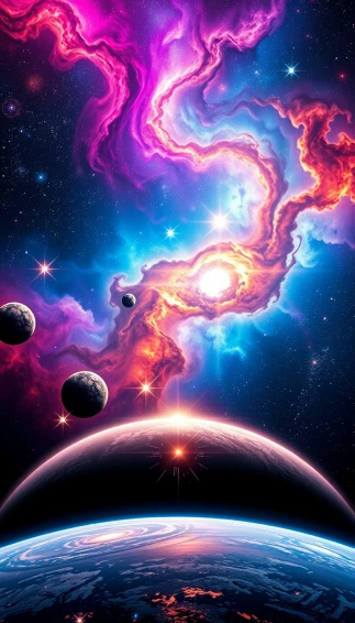 3d Space Phone Wallpaper
