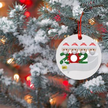 Quarantine Personalized Name Christmas Ornament Kit Round