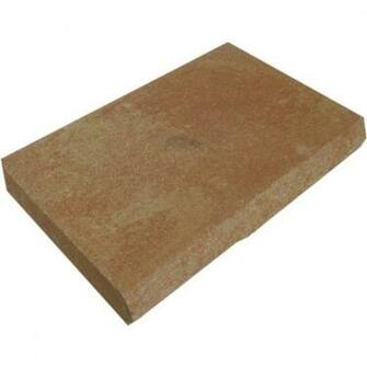 Shop Allen Roth Cassay Orange Sand Chiselwall Retaining Wall Cap