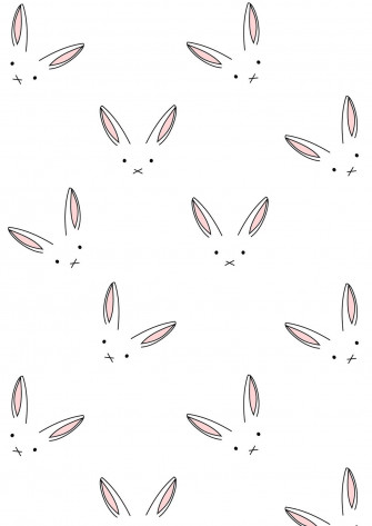 Digital Bunny Scrapbooking Paper Minimalist Ausdruckbares