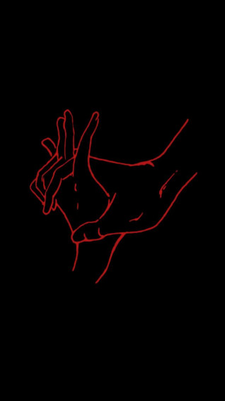 Fine Line Red And Black Wallpaper Dark