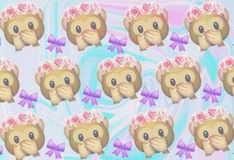 Group Of Emoji Monkeys Flowers Mo Os Colors We Heart It
