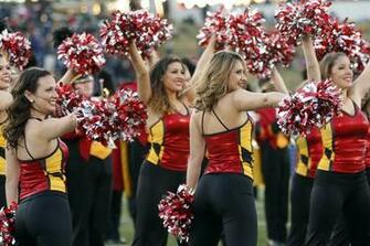 Maryland Terrapins College Football Cheerleader Wallpaper Background
