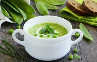 Wallpaper Greens Peas Sour Cream Soup The First