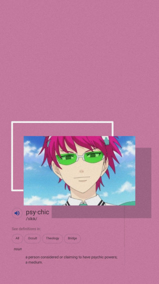Saiki Kusuo Anime Wallpaper Aesthetic Background