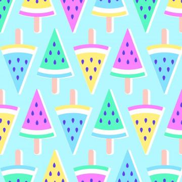 Pastel Summer Melon Popsicles Background Vector Art At Vecteezy