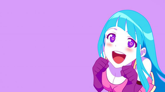 Violet Eyes Cleavage Blue Anime Teddyloid