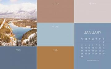January Wallpaper With Calendar For iPhone And Desktop
