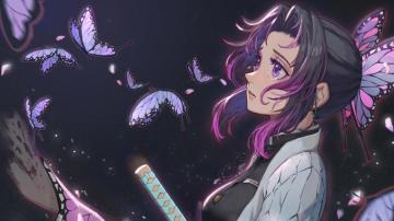 Shinobu Kocho Insect Hashira Demon Slayer Wallpaper