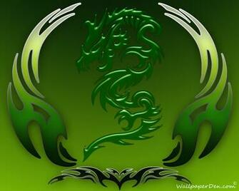 Green Dragons Wallpaper Background