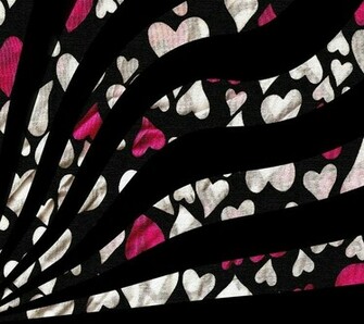 Tiny Black And White Hearts