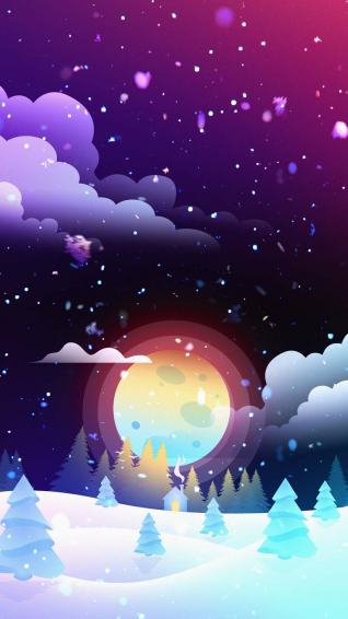 Snowfall iPhone Wallpaper HD