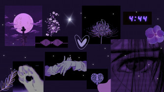 Purple Aesthetic Laptop Wallpaper Anime Over Desktop