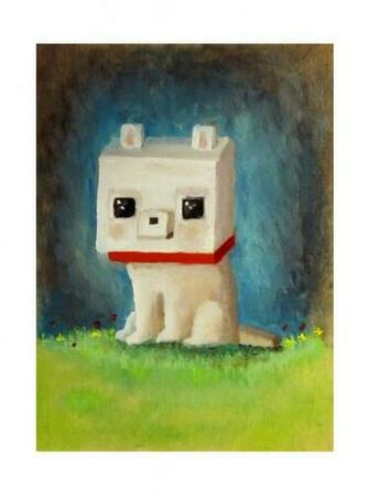 Minecraft Inspired Piece Of A Wolf This Is Commission So The