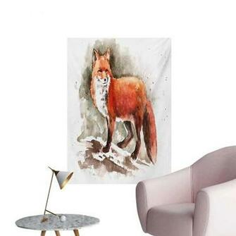 Amazon Anzhutwelve Fox Photographic Wallpaper Watercolor Hand